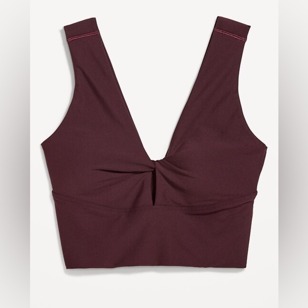 Old Navy Active Plum Twist Crop Tank